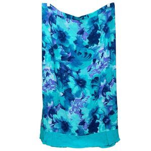 Vintage CM Shapes Midi Maxi Skirt 2X Floral Fairy Whimsical Gypsy Boho Slits